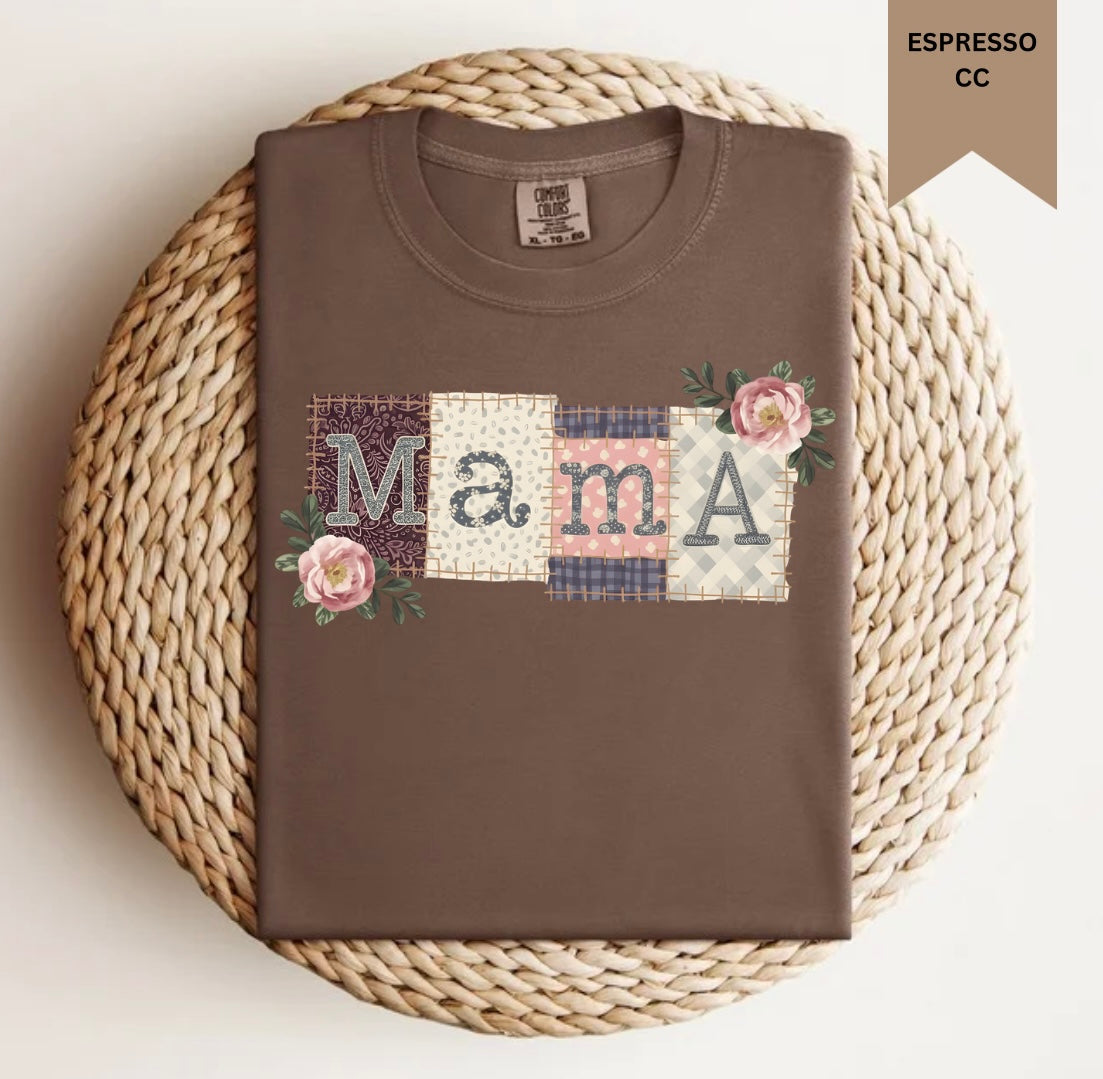 Boho floral mama Tee.