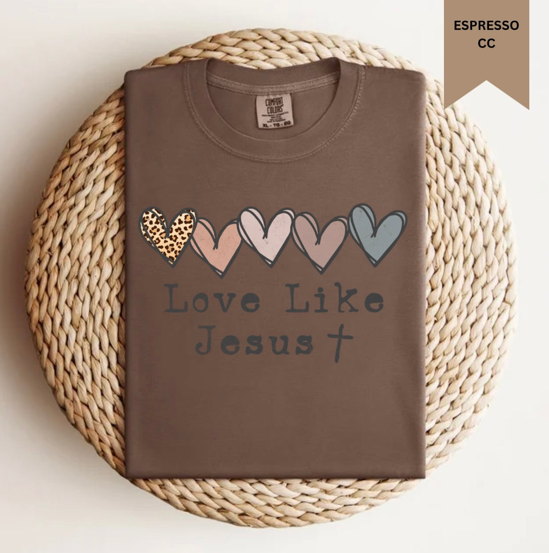 Love like Jesus hearts Tee.