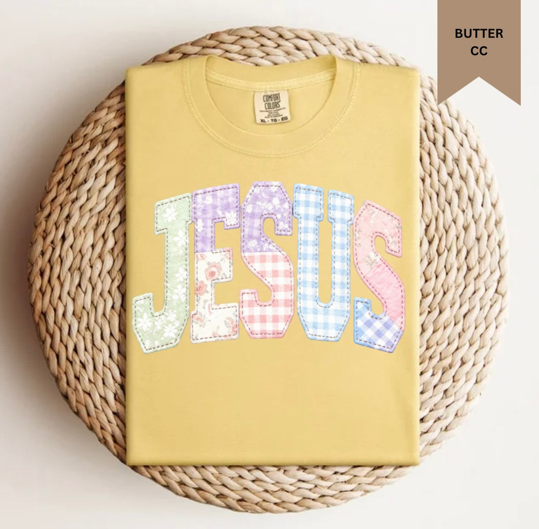 Patchwork Jesus Tee.