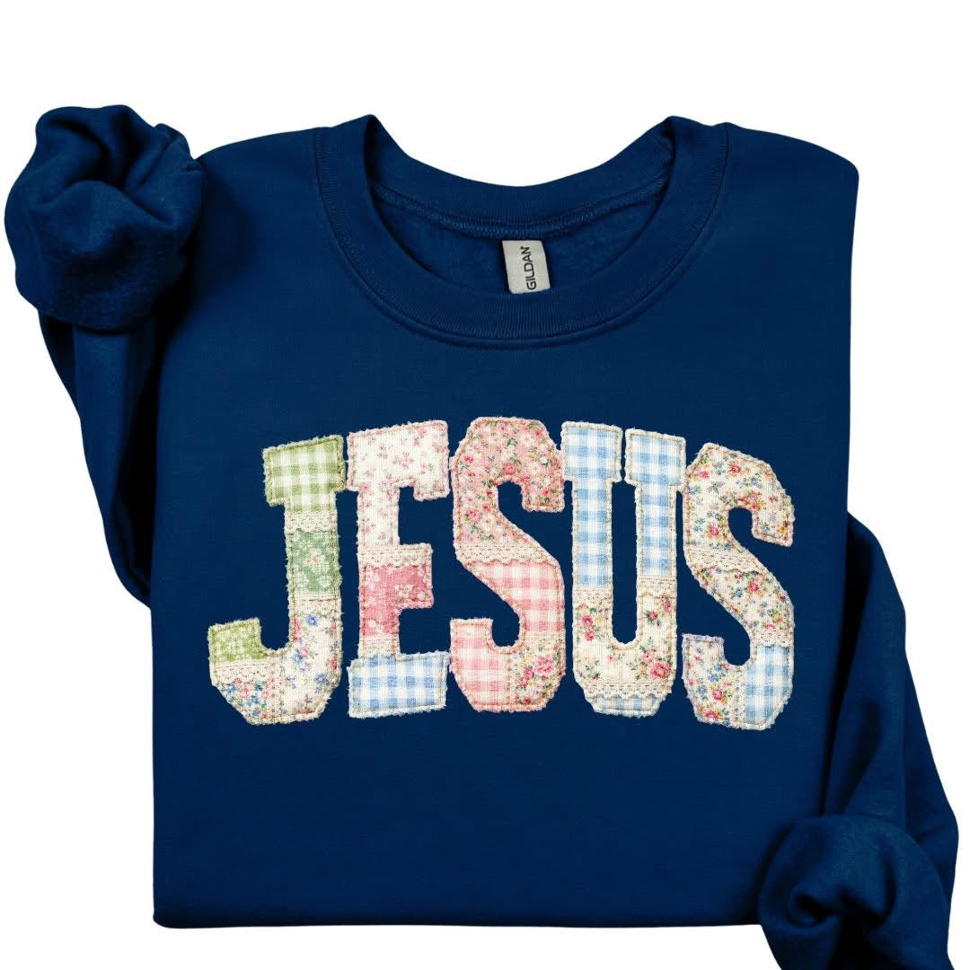 Jesus Faux Stitch Sweatshirt.