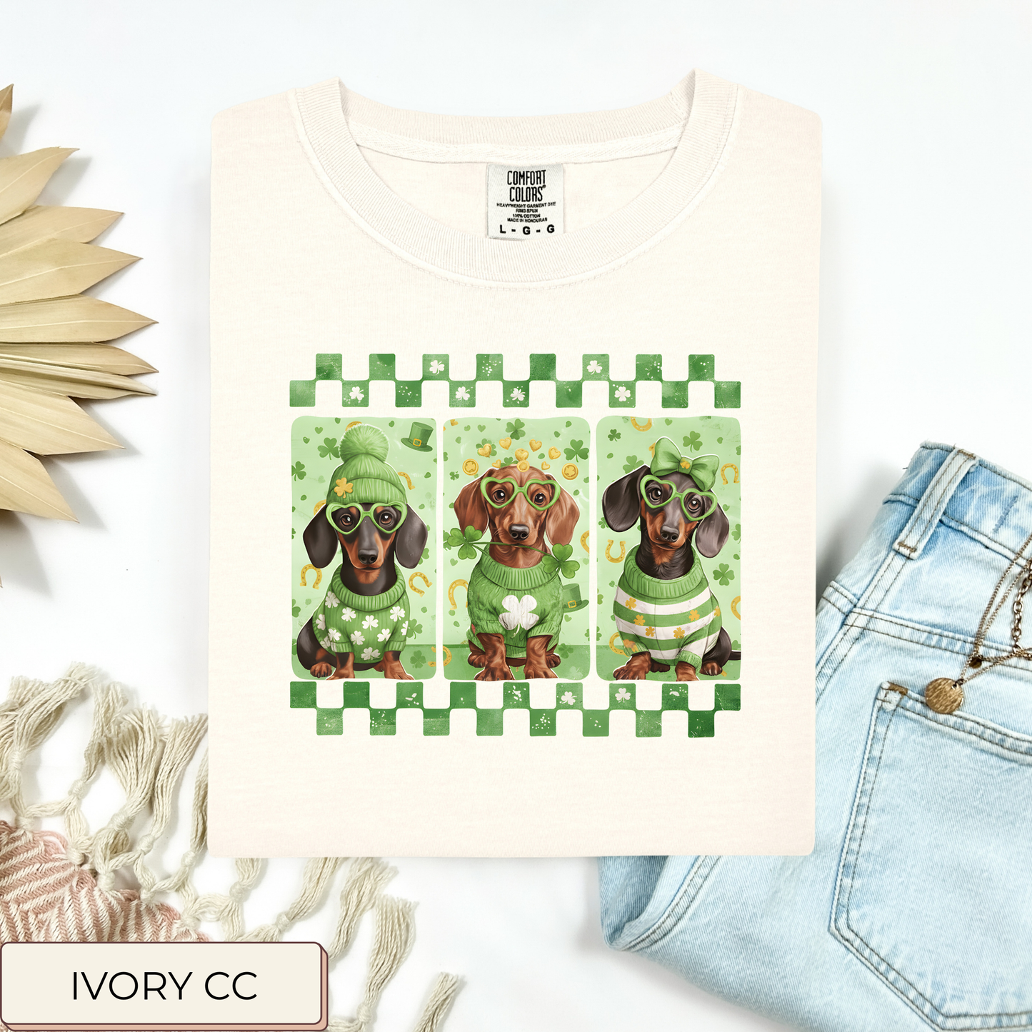 St Patrick's Day Dachshund Tee.