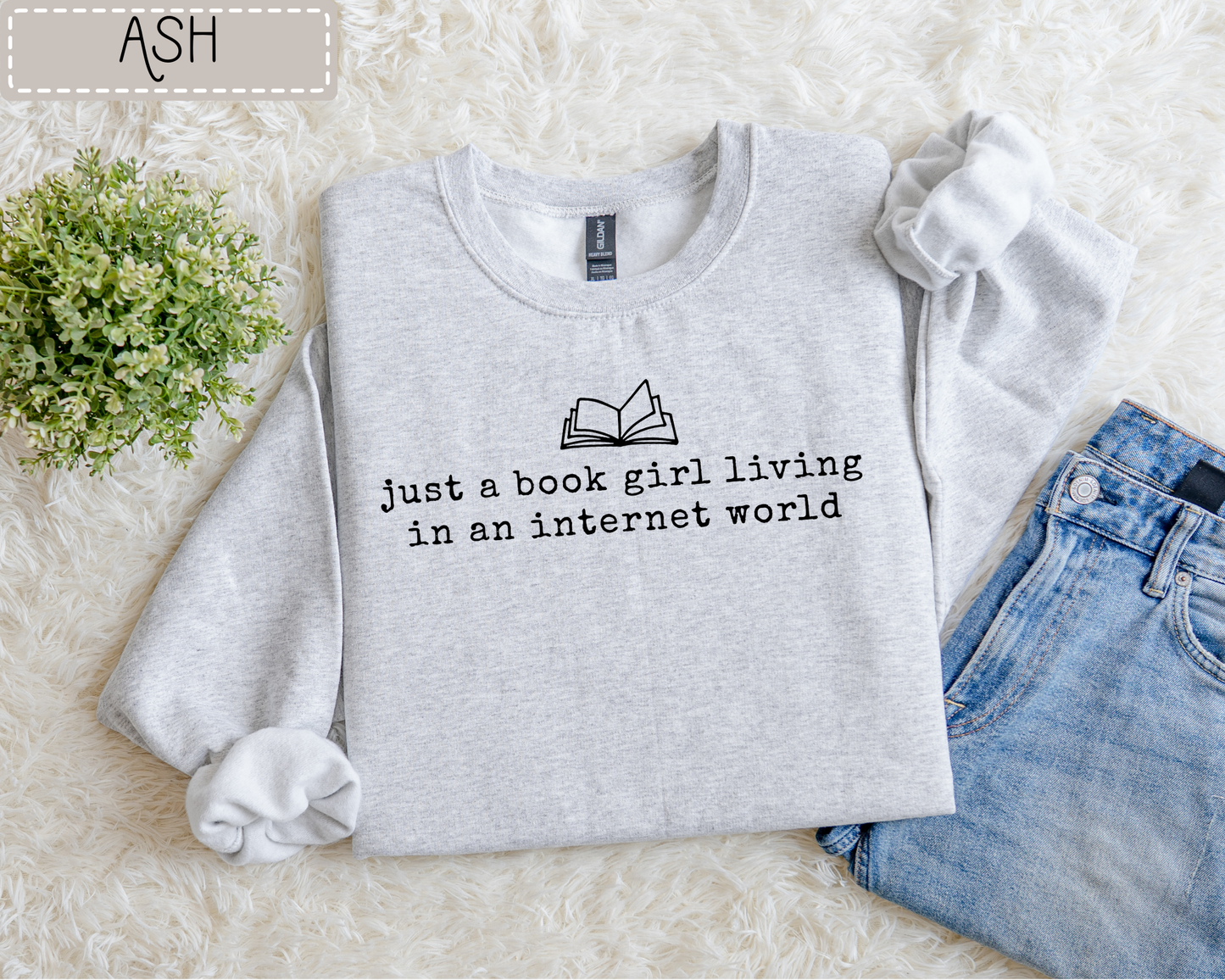 Book Girl In An Internet World Sweatshirt.