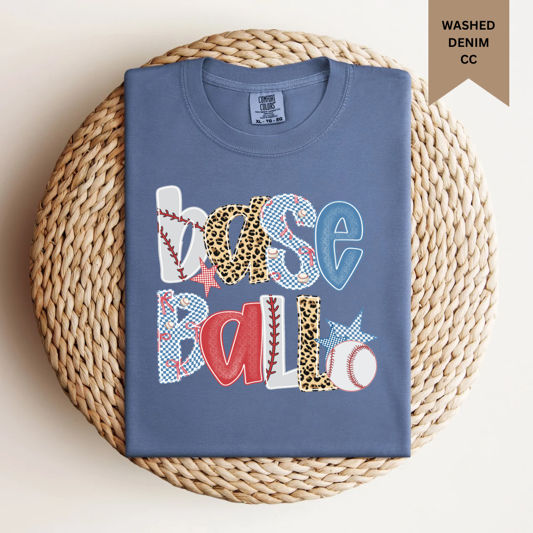 Baseball Trendy Letters Tee.