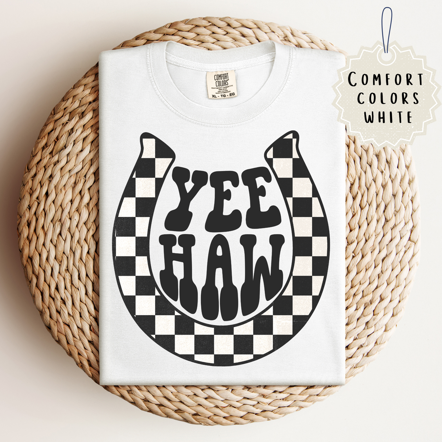 Yee Haw Checkered FB Tee.