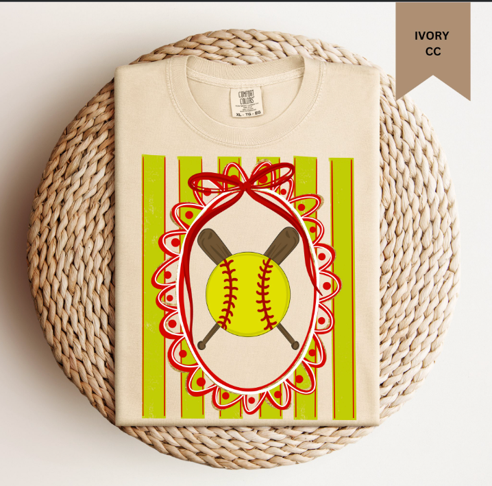 Baseball Drop - Softball Stripes Tee.