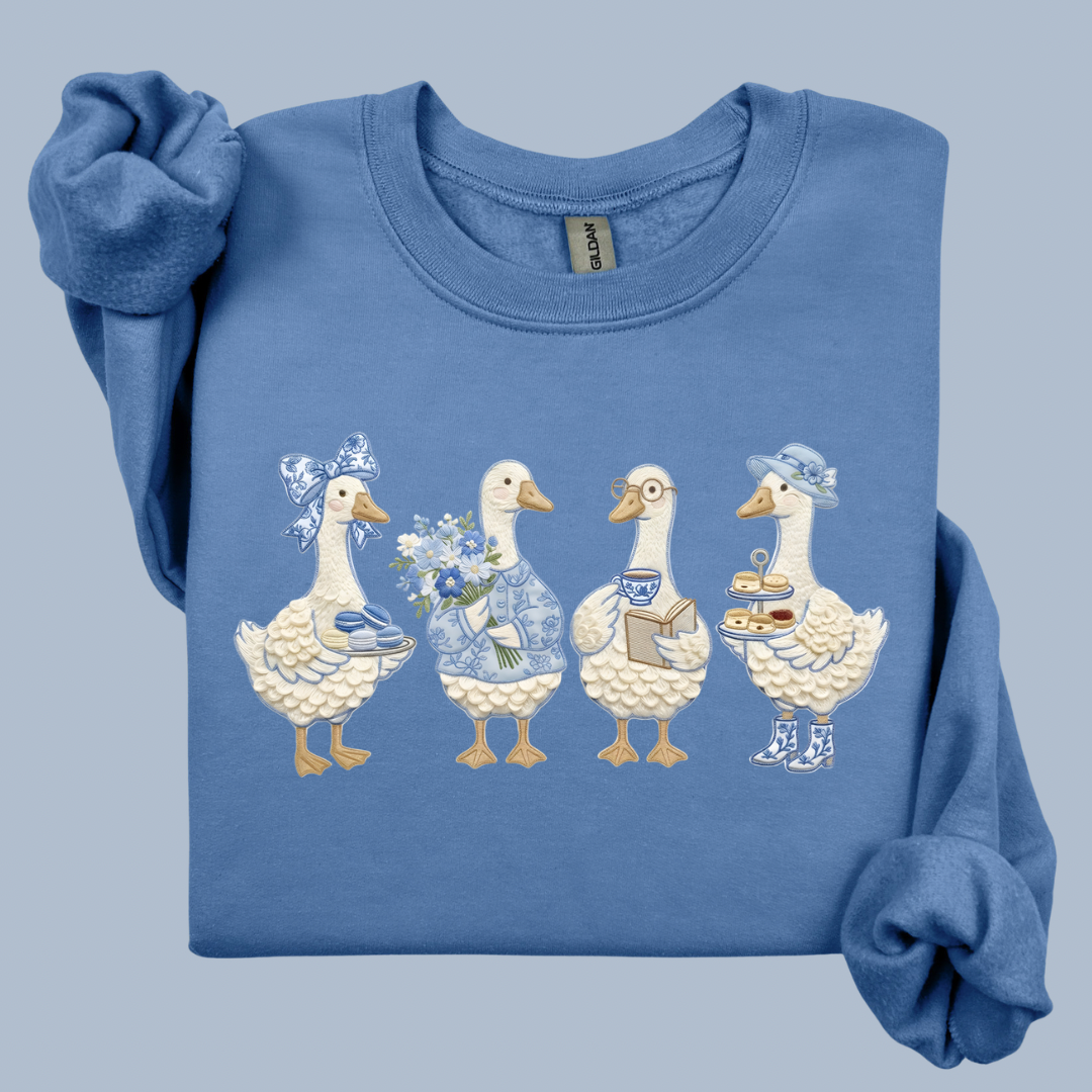 Vintage--Grand Millennial Geese Sweatshirt.