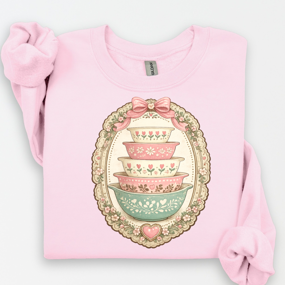 Preppy Vintage Bowls Sweatshirt.