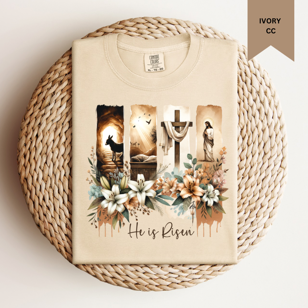 He is Risen (4 Panel) Tee.