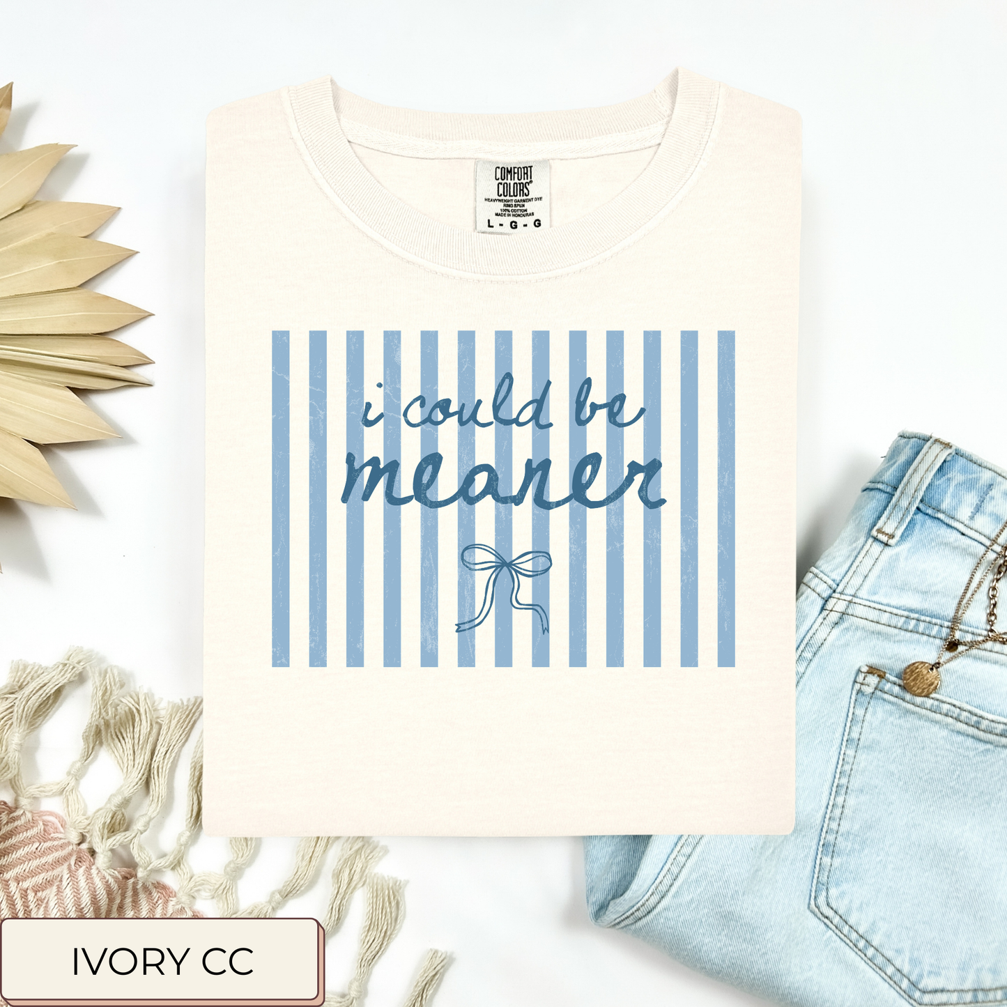 Striped I Could Be Meaner Tee.