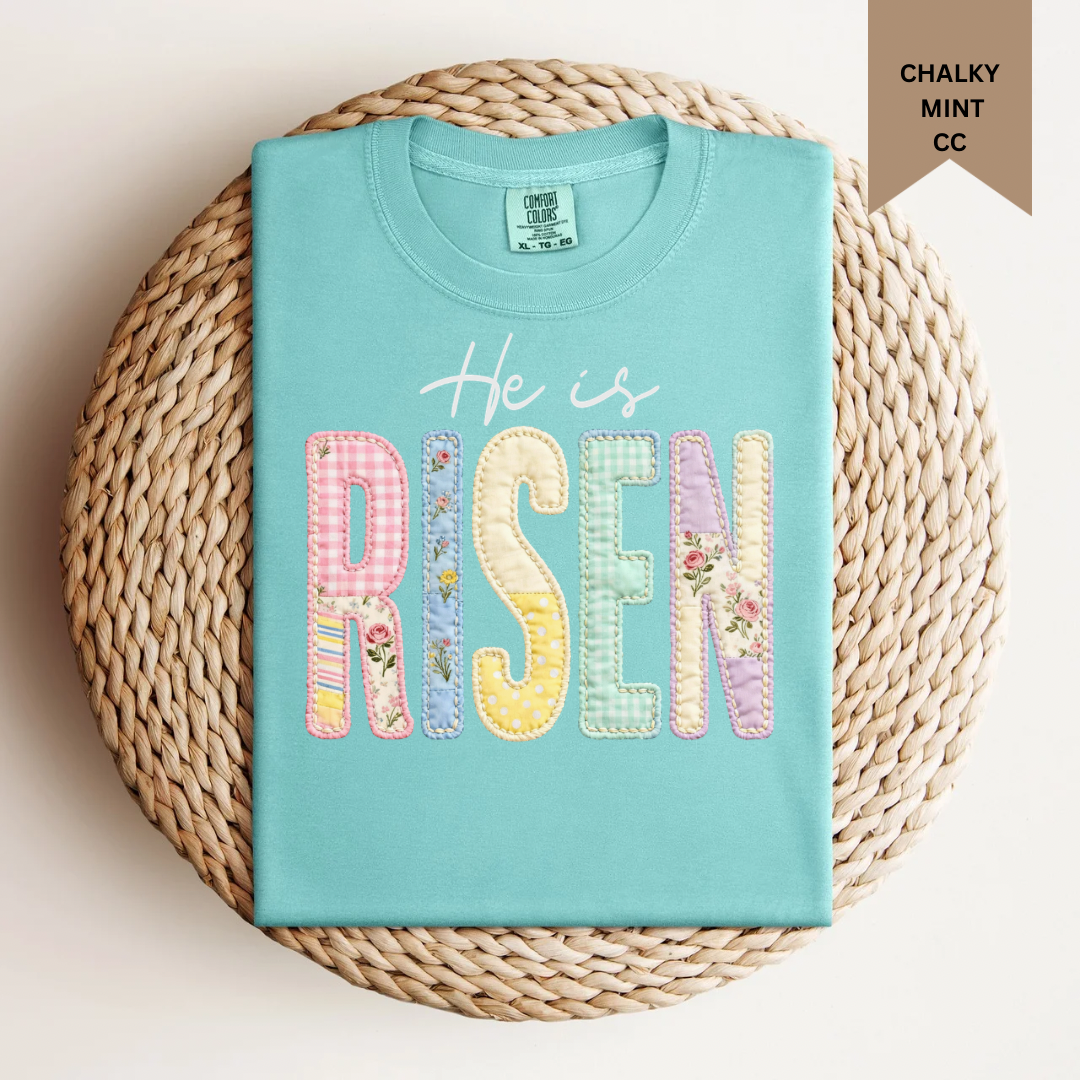 He is Risen Patchwork Tee.