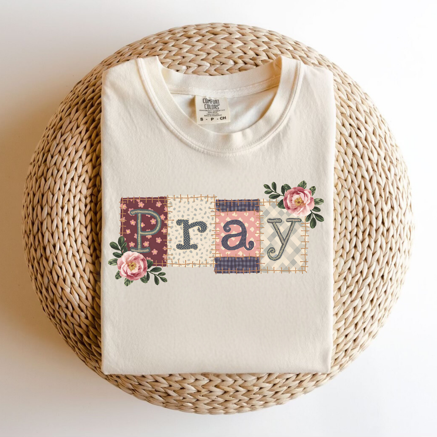 Boho--Floral Pray Tee.