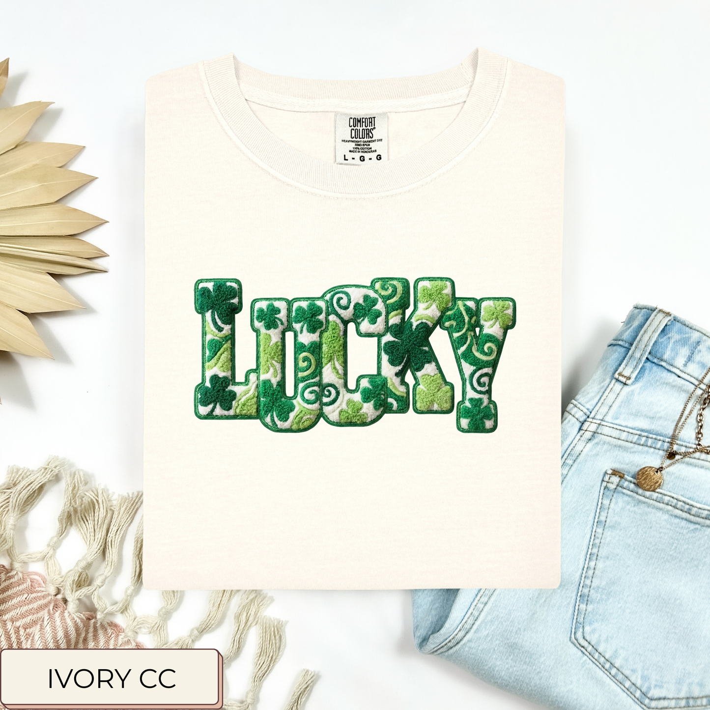 Faux Patch Lucky Tee.