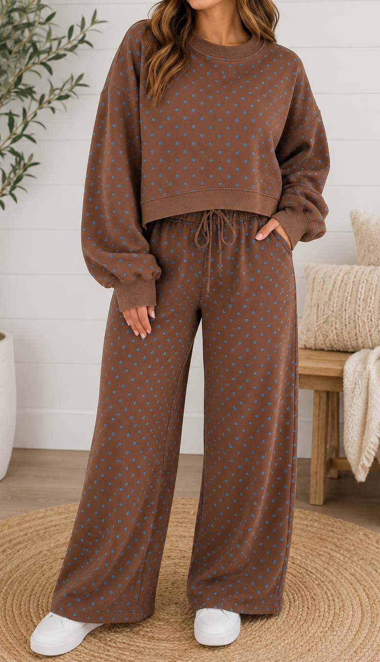 Brown Polka Dot Plus Set