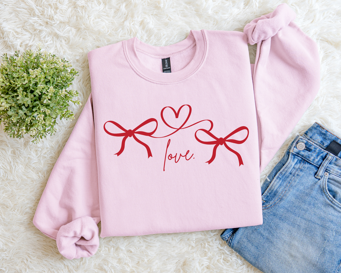 Coquette Bow Love Sweatshirt.