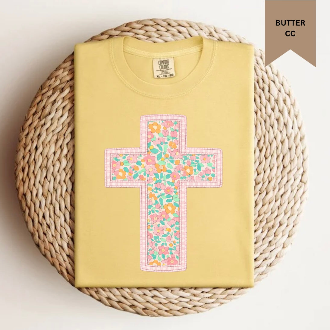 Floral Cross Tee.
