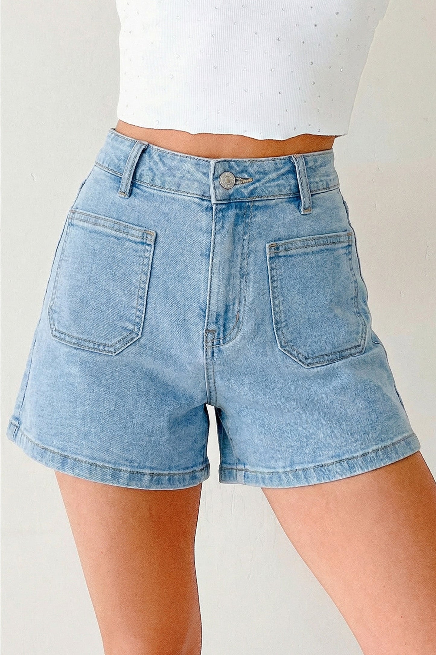 High Rise Denim Shorts LT
