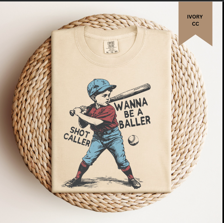 Baseball Drop - Wanna Be A Baller Tee.