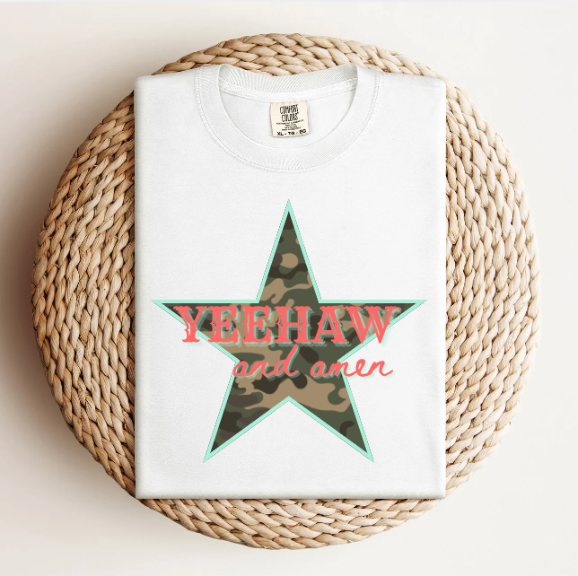 Yeehaw and Amen OOTD Tee.